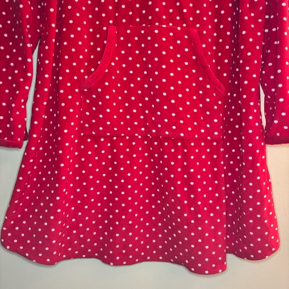 Croft & Barrow Red and White Polka Dot Nightgown Polyester Faux Fur Size XXL - Picture 2 of 10
